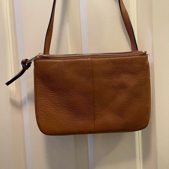 Calvin Klein pebbled brown leather crossbody - Picture 8 of 8